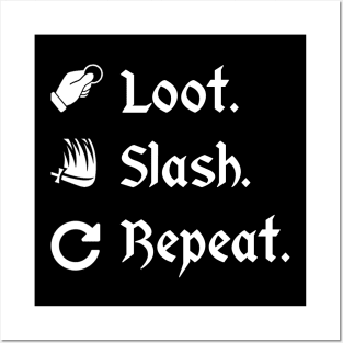 Loot Slash Repeat - Comission Posters and Art